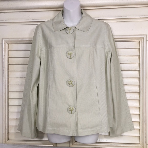 Hearts of Palm Jackets & Blazers - Heart of Palm Striped Jacket Blazer Sz 10 Pockets
